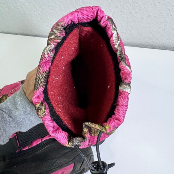KAMIK Boots 1 Snow Winter Insulated Pink Camo Camouflage Cinching Toggle Pull On - Picture 10 of 10